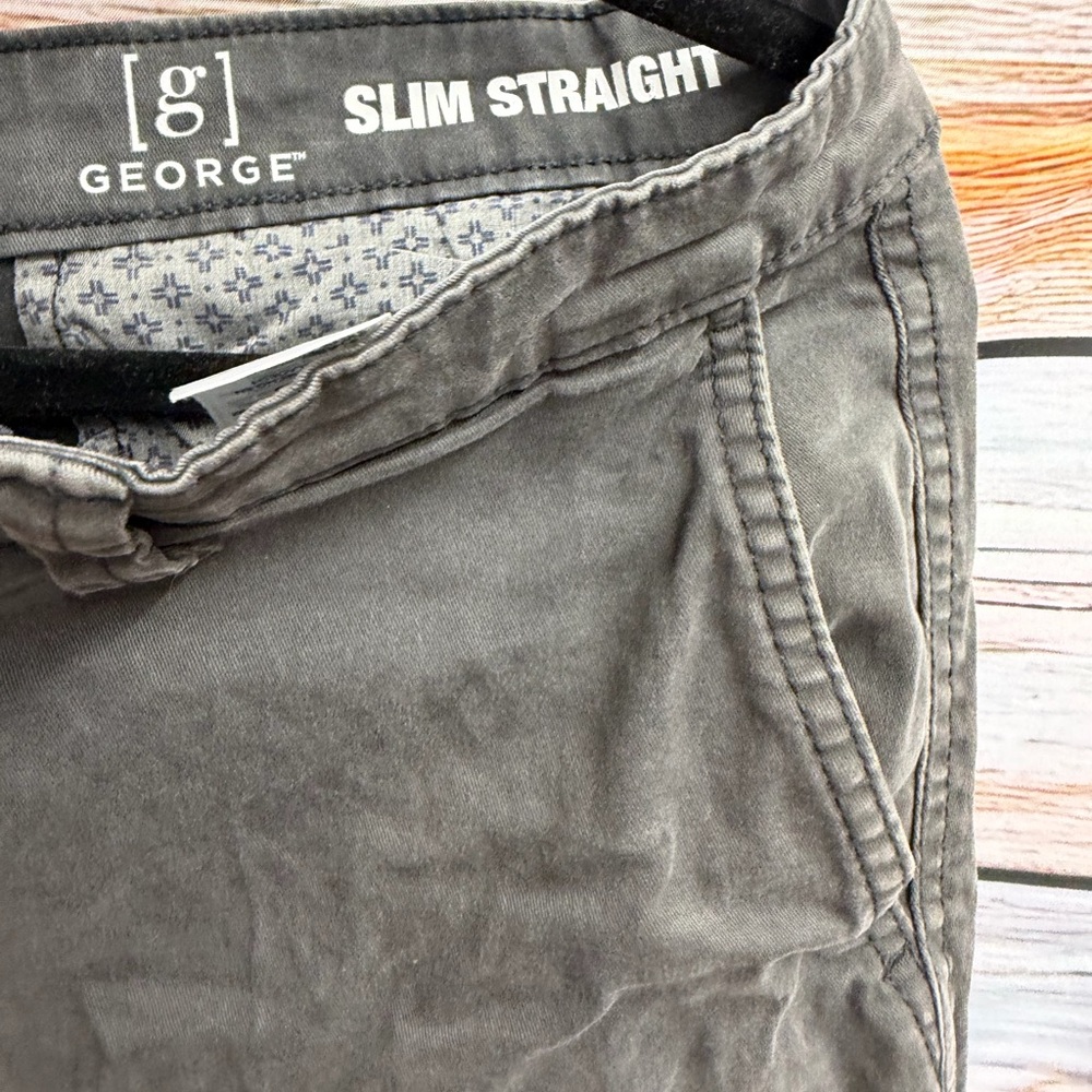 George Slim Straight‎ Charcoal Men Jeans
